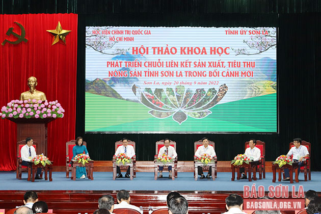 Hội thảo khoa học phát triển chuỗi liên kết sản xuất, tiêu thụ nông sản tỉnh Sơn La trong bối cảnh mới